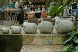  Cừu mặt đen thẳng đầu size khổng lồ, gốm trang trí Noel và sân vườn, D43xC35 (cm)- 0401cu5004 