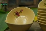  Tô tượng vẽ họa tiết hoa nâu, chén bát Lái Thiêu, C7xR20 cm- SP001920 