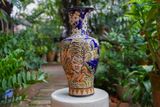  Bình Mãnh Hổ Thưởng Mai, họa tiết hoa mai trắng cobalt, H43cm, gốm mỹ nghệ Nam Bộ- SP001936 