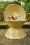  Tô tượng vẽ tay họa tiết con gà, chén bát Lái Thiêu, C7xR20 cm-  SP001918 