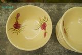  Tô tượng vẽ họa tiết hoa nâu, chén bát Lái Thiêu, C7xR20 cm- SP001920 