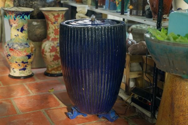  Chóe nước sọc đứng dáng trụ, xanh cobalt, sản phẩm quy chuẩn xuất khẩu, H60 cm- SP001942 