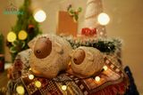  Cừu mặt đen thẳng đầu size mini, gốm trang trí Noel và sân vườn, D18xC12 cm- 0401c5u004 