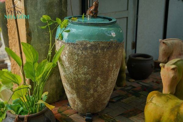  Chóe nước dáng bầu, men sủi atlantic màu xanh ngọc, sản phẩm quy chuẩn xuất khẩu, C75xR50- SP001864 