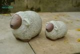  Cừu mặt đen thẳng đầu size nhỏ, gốm trang trí Noel và sân vườn, D25xC15 (cm)- 0401cu2004 