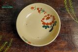  Dĩa hảo vẽ tay họa tiết bông nâu, chén bát Lái Thiêu, R20xC5cm- SP002491 