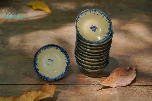  Chén tép xanh, chén bát Lái Thiêu, C2xR9 cm- 0708t2p032 