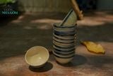  Chén chấm tròn xanh, chén bát Lái Thiêu, C3xR5 cm- 0708b2o032 