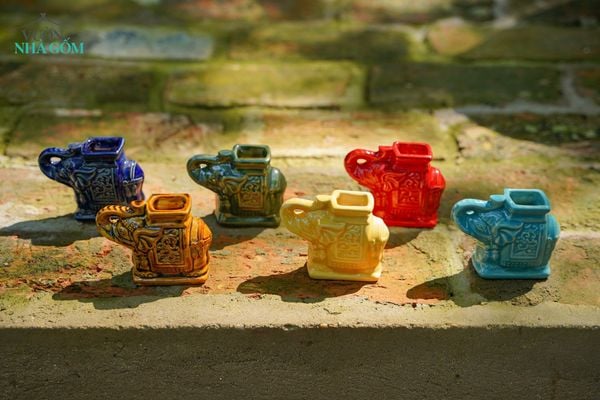  Voi đựng tăm sản xuất thủ công - Ver 2 rực rõ, xưởng Thủ Biên, quà tặng ký ức-SP001823 