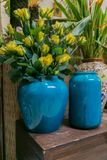  Bình bưởi ù xanh dương, trắng ngà, xanh ngọc, gốm Nam Bộ, R15xC28cm- 04040un035 
