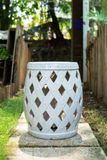  Đôn lọng trắng, gốm Nam Bộ, R30xC44 cm- SP000084 