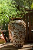  Ché dây lá nâu lớn, gốm thủ công mỹ nghệ Nam Bộ, C40 x R25cm - SP000166 