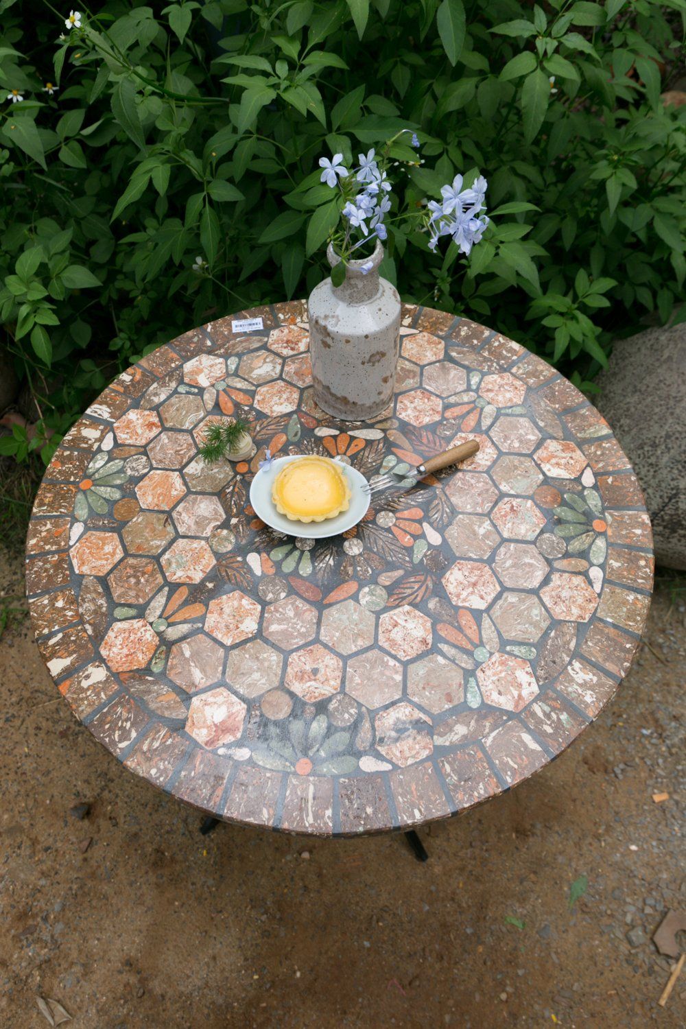  Mosaic cổ điển, bàn ghép gốm cổ điển họa tiết tối, D60cm 