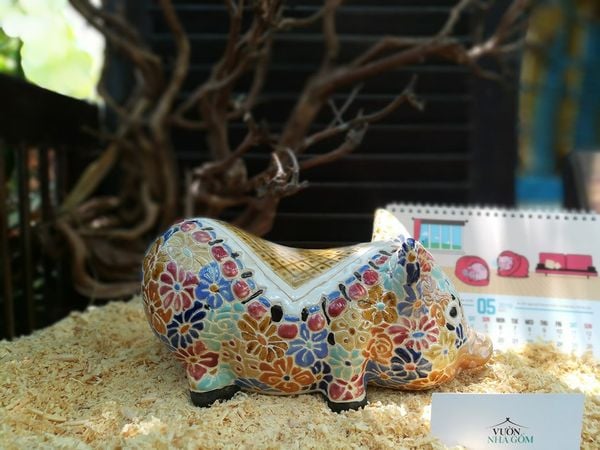  Heo bách hoa trổ bông mới, ủn ỉn size nhỏ, D 27cm- 0201l5n071 