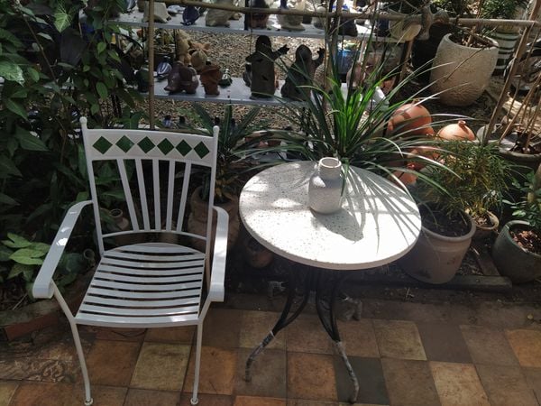  Mosaic hiện đại, bàn ciment đá mài, R60cm-SP000145 