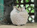  Bình vuốt tay, miệng túm hoa đắp nổi, H30 cm- SP000812 