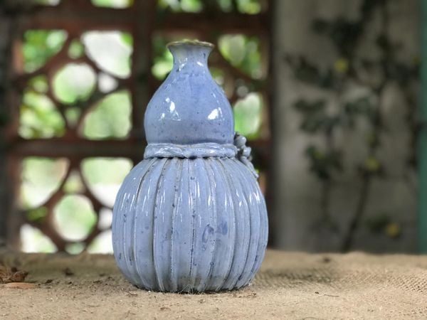  Bình đắp nổi hồ lô, H22 cm- SP000822 