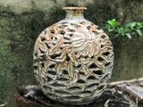  Bình vuốt tay lọng bầu cổ ngắn, gốm thủ công Nam Bộ, H22 cm- 0121l3g1350 