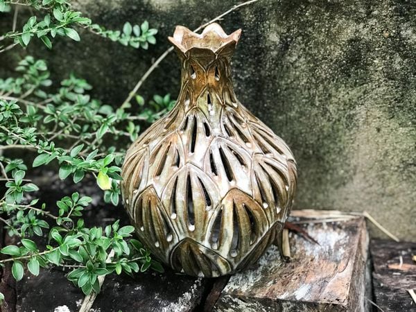  Bình lọng bầu cổ nhọn, H23 cm- 0121l3g630 