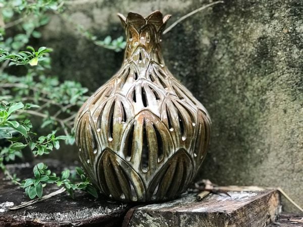  Bình lọng bầu cổ nhọn, H23 cm- 0121l3g630 