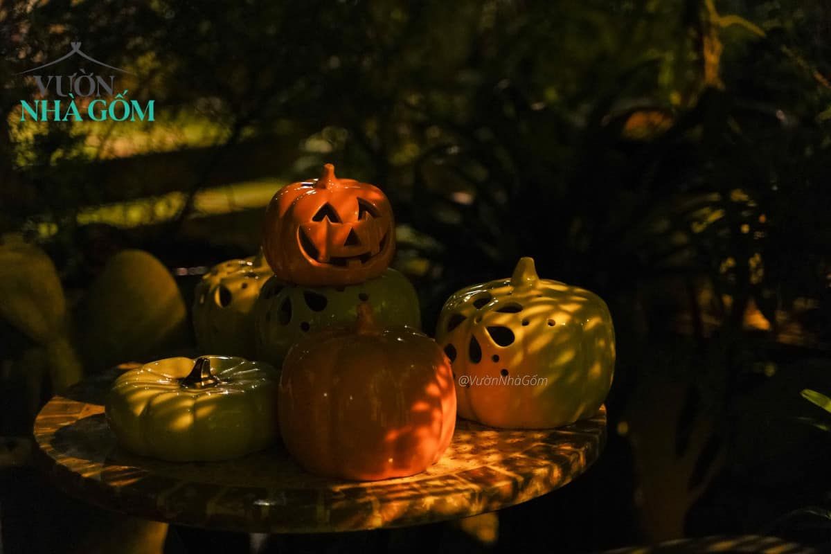  Tượng Bí tròn, Bí lọng trang trí Halloween, lễ hội, trong nhà ngoài trời 