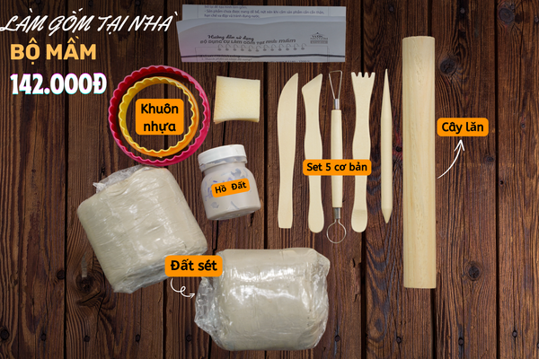  Combo Mầm Dụng cụ làm gốm tại nhà (Bộ) -  SP002725 