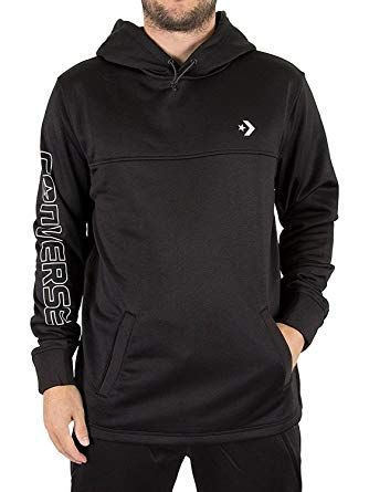 Converse Hybrid Pullover Hoodie - Black , SKU : 10004572_001