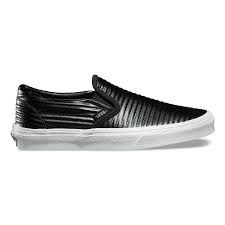 VANS MOTO LEATHER CLASSIC SLIP-ON BLACK , SKU: VN0A38F7OGG