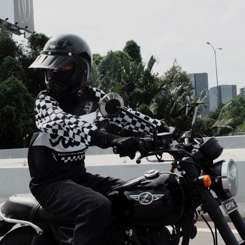 ÁO RAW MOTOCROSS ĐEN CHECKER