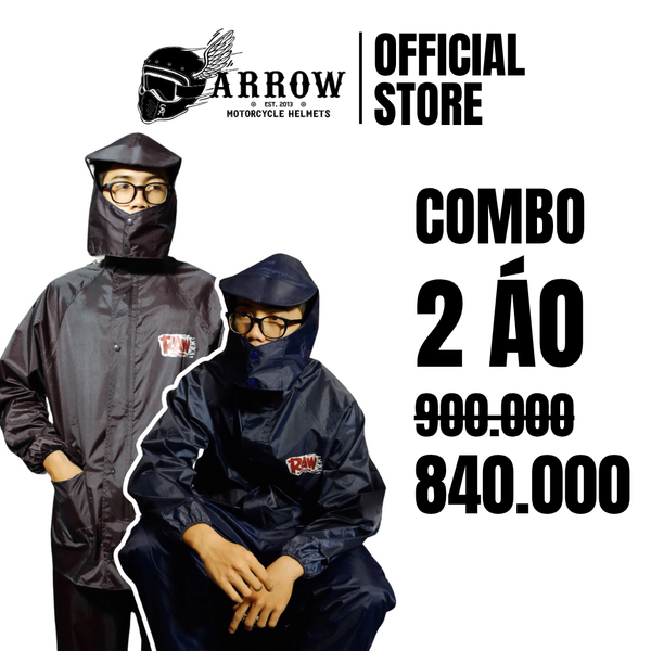 COMBO 2 ÁO MƯA RAW BASIC
