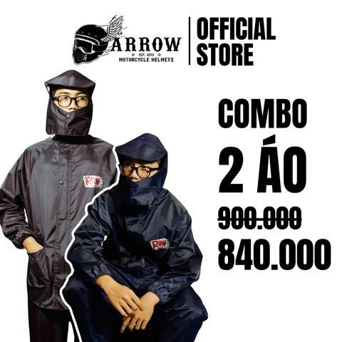 COMBO 2 ÁO MƯA RAW BASIC