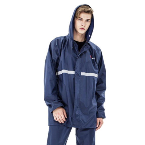 Áo mưa basic xanh dương