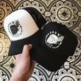 Nón trucker Raw trắng