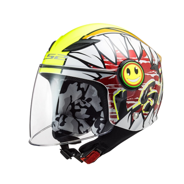 LS2 OF602 FUNNY FOR KID Crunch White H-V Yellow