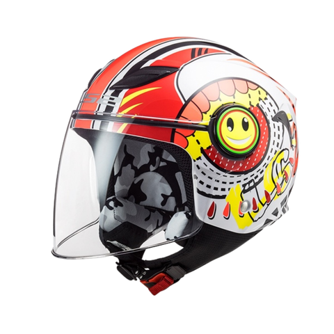 LS2 OF602 FUNNY FOR KID Sluch Red White