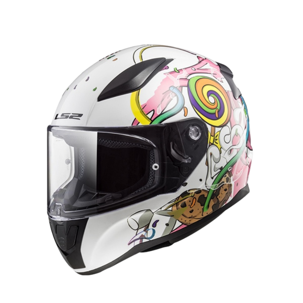 LS2 FF353 Rapid For Kid Crazy Pop White Pink