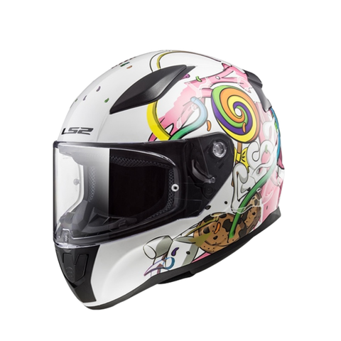 LS2 FF353 Rapid For Kid Crazy Pop White Pink