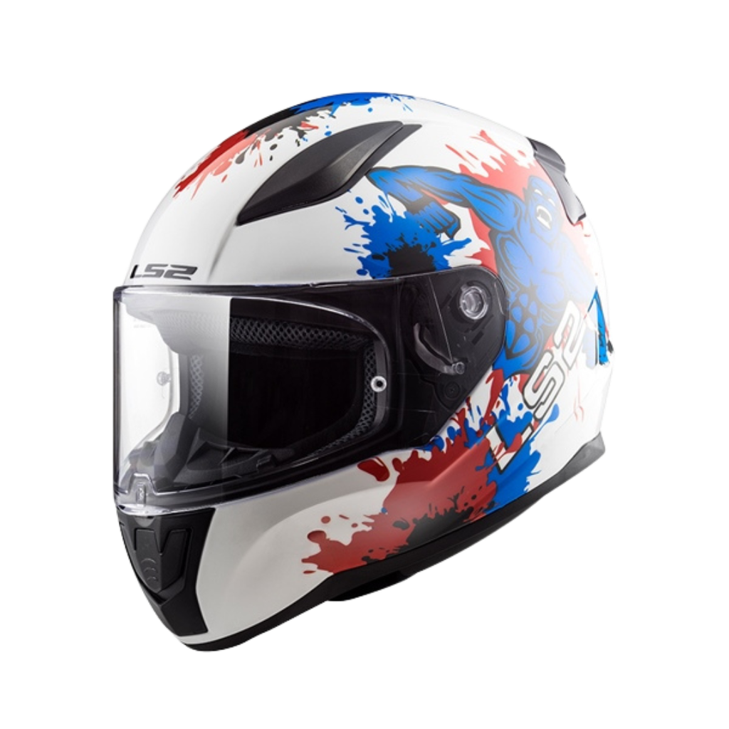 LS2 FF353 Rapid For Kid Monster White Blue