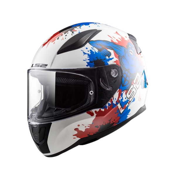 LS2 FF353 Rapid For Kid Monster White Blue