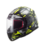 LS2 FF353 Rapid For Kid Vignette Black H-V Yellow
