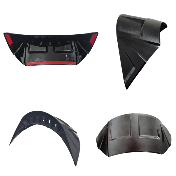 LS2 FF353 Rapid EVO Carrera Matt Black Red