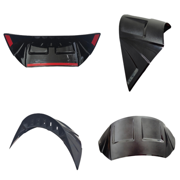 LS2 FF353 Rapid EVO Hyper Speed Black H-V Orange