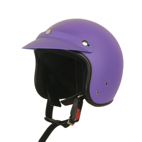 Mũ 3/4 cromo 111 tím nhám