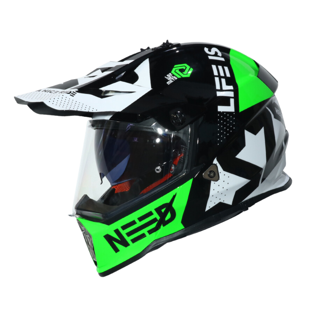 LS2 MX436 Pioneer Block Black Green