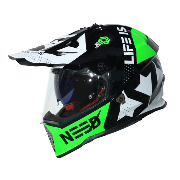 LS2 MX436 Pioneer Block Black Green