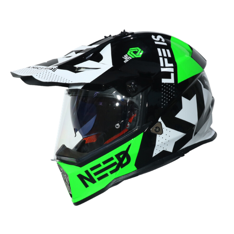 LS2 MX436 Pioneer Block Black Green