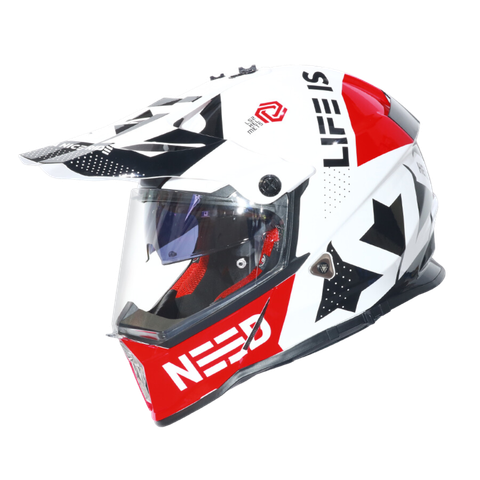 LS2 MX436 Pioneer Block White Red