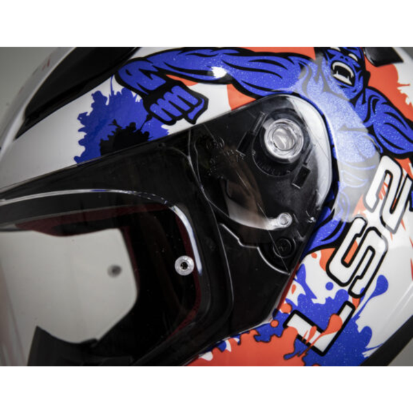 LS2 FF353 Rapid For Kid Monster White Blue