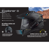 LS2 MX701 Explorer Carbon - Extend Gloss H-V Yellow