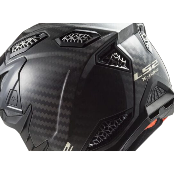 LS2 MX703 X-Force Carbon Barrier H-V Yellow Red